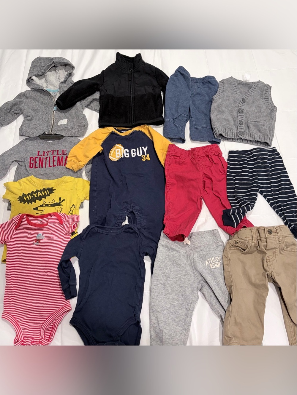 Carter’s Baby Boy Clothing Bundle 6-9 Months 13 Pieces + Place Fleece Jacket